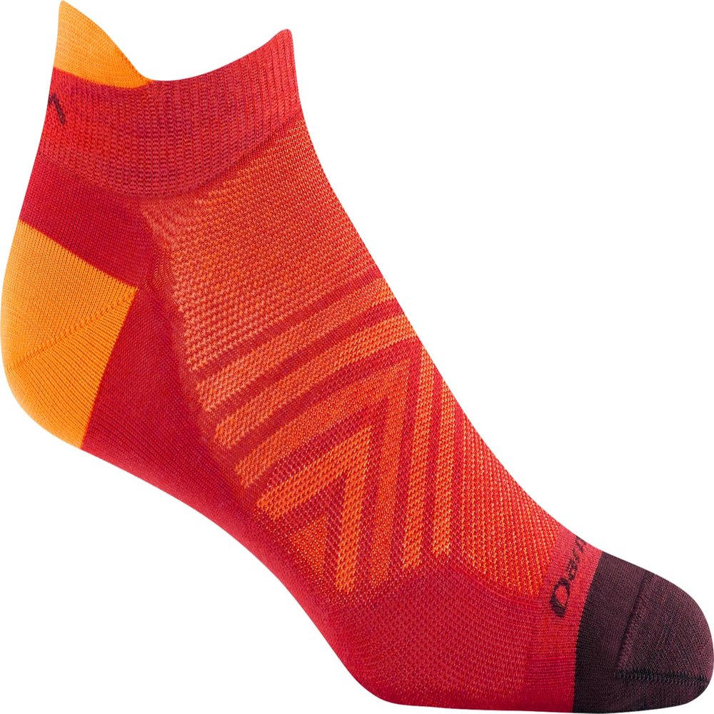 Darn Tough Vermont Men's Run No Show Tab Ultra-Lightweight Running Sock (Style 1033) - Race Red, Medium