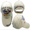 N/A.1 Ant Enterprises Vietnam Veteran Proudly Served Combat Veteran Ribbon Khaki Embroidered Cap Hat view 1