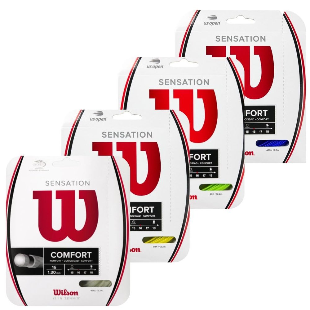 Wilson Sensation Natural Color Tennis String, 17g (6 Sets)