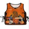 Halloween Cobbler Aprons with 2 Pockets for Women Men,Fashionable Printed Unisex Bib Waterproof Cleaning Smock Vest for Chef Kitchen Orange Black Dwarf Skull Pumpkins Haunted-House 2 Packs,20''x31.5'' view 1