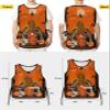 Halloween Cobbler Aprons with 2 Pockets for Women Men,Fashionable Printed Unisex Bib Waterproof Cleaning Smock Vest for Chef Kitchen Orange Black Dwarf Skull Pumpkins Haunted-House 2 Packs,20''x31.5'' view 3