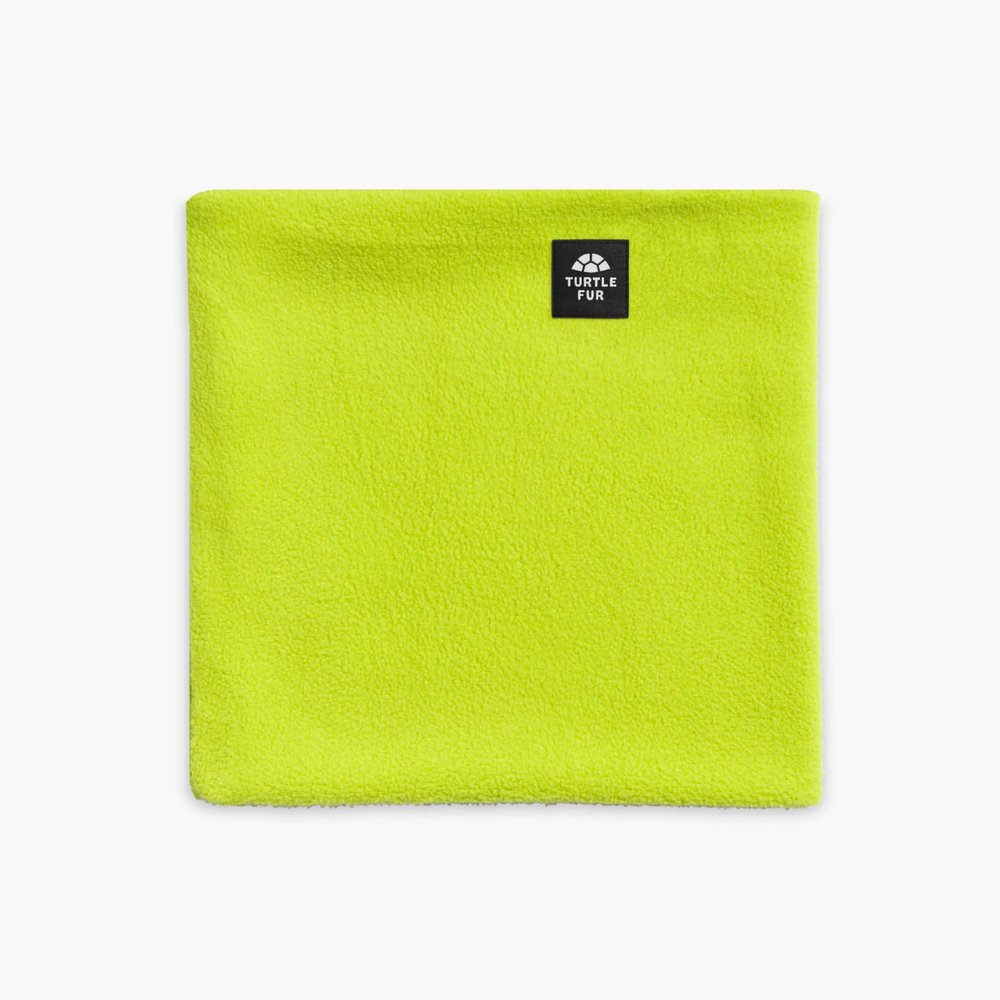 Turtle Fur Youth Chelonia 150 Classic Fleece Neck Warmer, Ages 7-12, Bright Lime