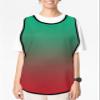 Ombre Green Red Cobbler Aprons with 2 Pockets for Women Men, Fashionable Printed Unisex Bib Waterproof Cleaning Smock Vest for Chef Kitchen Modern Abstract Gradient Color Art 2 Packs, 20''x 27.5'' view 2
