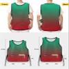 Ombre Green Red Cobbler Aprons with 2 Pockets for Women Men, Fashionable Printed Unisex Bib Waterproof Cleaning Smock Vest for Chef Kitchen Modern Abstract Gradient Color Art 2 Packs, 20''x 27.5'' view 3