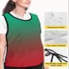 Ombre Green Red Cobbler Aprons with 2 Pockets for Women Men, Fashionable Printed Unisex Bib Waterproof Cleaning Smock Vest for Chef Kitchen Modern Abstract Gradient Color Art 2 Packs, 20''x 27.5'' view 4