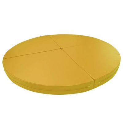 Pole Dance Mat - 1.2m/1.5m/1.6m/2m Round Folding Portable Pole Crash Mat, Yoga Exercise Dancing Cushion Fall Safety Padding for Dance Pole, Waterproof ( Color : Yellow , Size : 150cmx3cm/59inx1.2in )