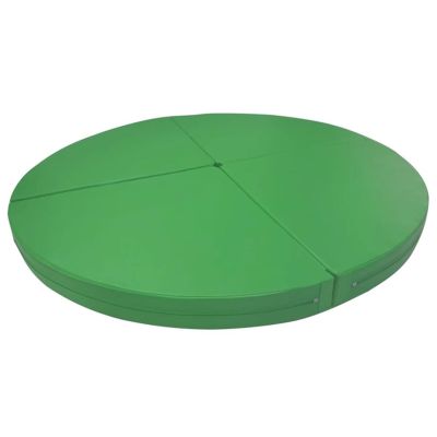 Pole Dance Mat - 1.2m/1.5m/1.6m/2m Round Folding Portable Pole Crash Mat, Yoga Exercise Dancing Cushion Fall Safety Padding for Dance Pole, Waterproof ( Color : Green , Size : 160cmx5cm/63inx2in )
