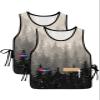 Grey Forest Tree Cobbler Aprons with 2 Pockets for Women Men,Fashionable Printed Unisex Bib Waterproof Cleaning Smock Vest for Chef Kitchen Retro Mountain Wood-land Misty Landscape 1 Pack,20''x 27.5'' view 1