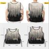 Grey Forest Tree Cobbler Aprons with 2 Pockets for Women Men,Fashionable Printed Unisex Bib Waterproof Cleaning Smock Vest for Chef Kitchen Retro Mountain Wood-land Misty Landscape 1 Pack,20''x 27.5'' view 3