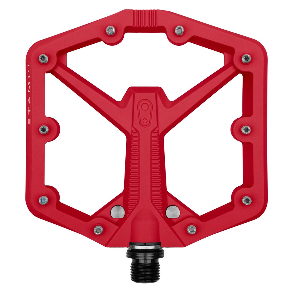 Crankbrothers Stamp 1 Gen 2,Composite MTB Bike Pedal, Red, Large