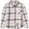 Betusline Girls' Plaid Flannel Shirt, Kids Long Sleeve Button Button Shirts Tops,F White #1, 5-6 Years= Tag 130 view 1
