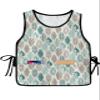 Teal Leaves Cobbler Aprons with 2 Pockets for Women Men, Fashionable Printed Unisex Bib Waterproof Cleaning Smock Vest for Chef Kitchen Abstract Geometric Grey Leaf Art 2 Packs, 20''x 31.5'' view 1