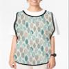 Teal Leaves Cobbler Aprons with 2 Pockets for Women Men, Fashionable Printed Unisex Bib Waterproof Cleaning Smock Vest for Chef Kitchen Abstract Geometric Grey Leaf Art 2 Packs, 20''x 31.5'' view 2