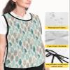 Teal Leaves Cobbler Aprons with 2 Pockets for Women Men, Fashionable Printed Unisex Bib Waterproof Cleaning Smock Vest for Chef Kitchen Abstract Geometric Grey Leaf Art 2 Packs, 20''x 31.5'' view 4