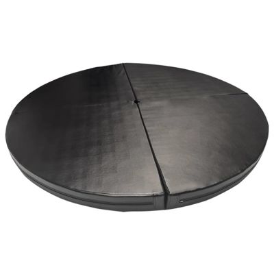 WAHHWF Round Folding Portable Pole Dance Crash Mat, Yoga Exercise Dancing Cushion Fall Safety Padding for Dance Pole, 1.2m/1.5m/1.6m/2m Diameter (Color : Black, Size : 120cmx3cm/47.2inx1.2in)