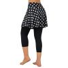 ANIVIVO Skirted Leggings for Women Capri, Athletic Tennis Skirt with Leggings Golf Pickleball Clothes with Pockets(Black Polka dots L) view 1