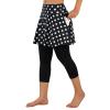 ANIVIVO Skirted Leggings for Women Capri, Athletic Tennis Skirt with Leggings Golf Pickleball Clothes with Pockets(Black Polka dots L) view 2