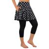 ANIVIVO Skirted Leggings for Women Capri, Athletic Tennis Skirt with Leggings Golf Pickleball Clothes with Pockets(Black Polka dots L) view 3