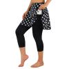 ANIVIVO Skirted Leggings for Women Capri, Athletic Tennis Skirt with Leggings Golf Pickleball Clothes with Pockets(Black Polka dots L) view 4