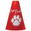 Anderson's Exclusive Red and White Paw Pride 7" Megaphone Noisemaker Boost School Spirit Cheerleader Sports Football Basketball Homecoming Squad Team Party Dance Club Performance Fan Pack of 50 view 1