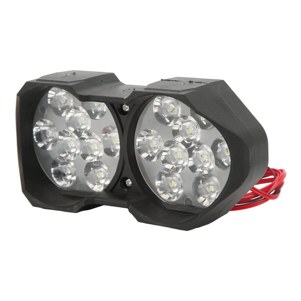 BORDSTRACT Electric Bike Light, Electric Bicycle Modification Double Head Lamp, 12V100V Super Bright Mountain Bike Headlight, Universal Bicycle Headlight for Road Bike, Commuters