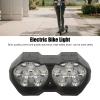 BORDSTRACT Electric Bike Light, Electric Bicycle Modification Double Head Lamp, 12V100V Super Bright Mountain Bike Headlight, Universal Bicycle Headlight for Road Bike, Commuters view 4