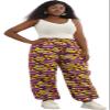 SHENBOLEN Women African Casual Print Long Pants Ankara Wax Pant Plus Size(Small,B) view 2