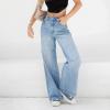 SMIDOW Amazon Clearance Warehouse Deals White Jeans for Women high Waisted Women's High Waisted Flare Jeans with Belt Bootcut Stretchy Denim Pants Full Length Wide-Leg Denim Pants Dark Blue XS view 3