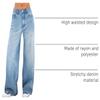 SMIDOW Amazon Clearance Warehouse Deals White Jeans for Women high Waisted Women's High Waisted Flare Jeans with Belt Bootcut Stretchy Denim Pants Full Length Wide-Leg Denim Pants Dark Blue XS view 4