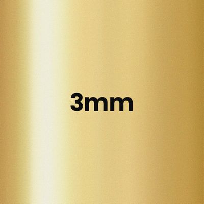 KeyStyle 3mm Gold Flat Curb Men Necklace, 316L Stainless Steel Jewelry 30 inches