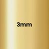 KeyStyle 3mm Gold Flat Curb Men Necklace, 316L Stainless Steel Jewelry 30 inches view 1