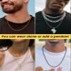 KeyStyle 3mm Gold Flat Curb Men Necklace, 316L Stainless Steel Jewelry 30 inches view 2