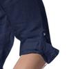 Maiyifu-GJ Men's Henley Linen Cotton Shirt Lightweight Button Up Yoga Shirts Casual Hippie Beach V-Neck Blouse (Dark Blue2,Large) view 4