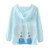 Boys Girls Sun otection Zip Front Hoodie Shirts, UPF 50+ Long Sleeve Sunscreen T-Shirt (Light Blue, 2-3 Years)