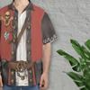 Pirate Costume Hawaiian Shirts for Men - Pirate Mens Button Down Short Sleeve Unisex Summer Aloha Shirts (PA-HW74) Size XL view 4