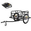 Foldable Bike Cargo Trailer with Universal Bike Hitch, Bicycle Cargo Trailer with Safe Reflectors 16" Wheels, for Tools, Groceries, Moving Houses, Camping, and Shopping, 60 lbs Max Load view 1