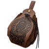 BLESSUME Medieval Pouch Drawstring Bag Renaissance Viking Costume Belt Pouch Waist Bag (Brown 13) view 1