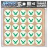 Flying Eagle Award Decals for Football Helmets, Baseball, Softball, Hockey Lacrosse Thick mil Vinyl 1-1/8" Diameter (100 Decals) (Kelly Green on White) view 1