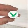 Flying Eagle Award Decals for Football Helmets, Baseball, Softball, Hockey Lacrosse Thick mil Vinyl 1-1/8" Diameter (100 Decals) (Kelly Green on White) view 2