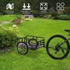 Foldable Bike Cargo Trailer with Universal Bike Hitch, Bicycle Cargo Trailer with Safe Reflectors 16" Wheels, for Tools, Groceries, Moving Houses, Camping, and Shopping, 60 lbs Max Load view 2