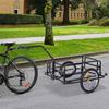 Foldable Bike Cargo Trailer with Universal Bike Hitch, Bicycle Cargo Trailer with Safe Reflectors 16" Wheels, for Tools, Groceries, Moving Houses, Camping, and Shopping, 60 lbs Max Load view 3