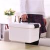 PAREKS Medicine Lock Box with Portable Handle Pill Case Child Proof Plastic Storage Box Lockable Chest Empty Home First Aid Box White/1040 view 4