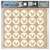 Flying Eagle Award Decals for Football Helmets, Baseball, Softball, Hockey Lacrosse Thick mil Vinyl 1-1/8" Diameter (100 Decals) (Vegas Gold on White) view 1