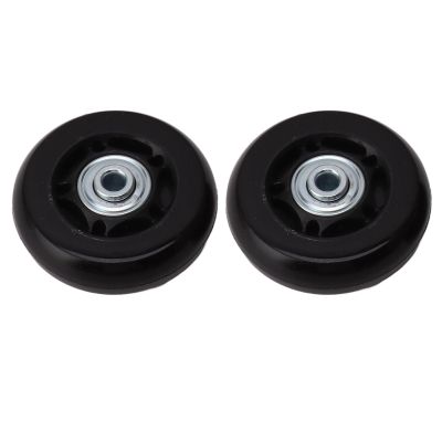 Rubber Luggage Universal Wheels, Dual Bearing Gaskets Luggage Wheel Replacement Kit Flexible Easy Glide Silent Operation Heavy Duty Capacity for Trolley Case (60x18mm/2.4x0.7in)
