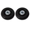 Rubber Luggage Universal Wheels, Dual Bearing Gaskets Luggage Wheel Replacement Kit Flexible Easy Glide Silent Operation Heavy Duty Capacity for Trolley Case (60x18mm/2.4x0.7in) view 1