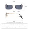 MUTYNE Green metal sunglasses rimless male purple brown square sun glasses fashion female no frame European style,brown,One size view 2