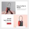 pack all TSA Approved Cable Luggage Locks, 3 Digit Combination Padlocks, Travel Lock for Suitcases & Bag, Alloy Body, Travel Accessories (1 Pack)Red view 4