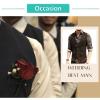 CXFOVIOVA Men's Casual Plus Size Dress Vest with 3 Pockets Wedding Herringbone Tweed Slim Fit Waistcoat Jacket Tank Top for Prom,Daily (Color : Army Green, Size : XX-Large) view 4