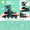 2PM SPORTS Vinal Girls Adjustable Flashing Inline Skates, All Wheels Light Up, Fun Illuminating Skates for Kids Women and Men Adults Boys - Mint Extra Large view 4