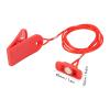 equlup 2PcsTreadmill Safety Key Replacement Running Machine Magnet Treadmill Universal Safety Key Running Machine Key Rectangle Red view 2